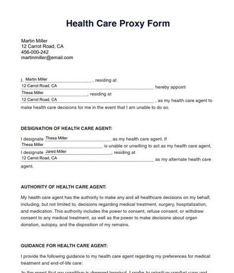 10 Health Care Proxy Forms To Ensure Your Wishes