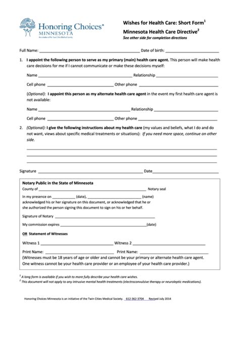 10 Healthcare Directive Forms That Ensure Your Wishes
