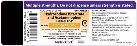 10 Hydrocodone Acetaminophen 10325 Facts For Safe Use