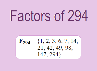 10 Math Problems Factors Of 294