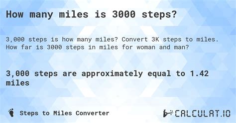3000 Steps In Miles