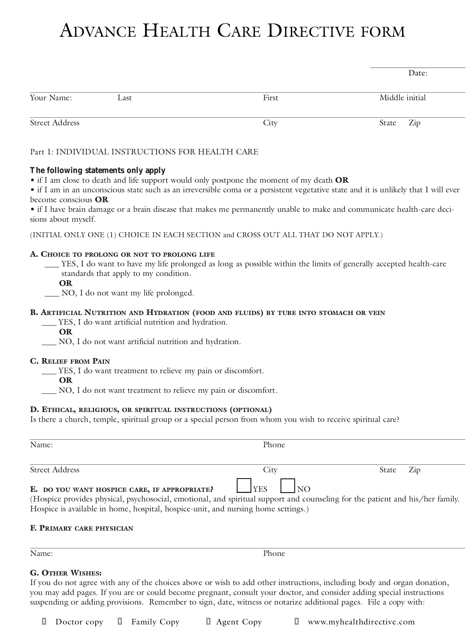 Advance Health Care: Plan Your Future Advance Health Care: Plan Your Future