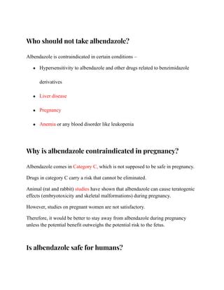 Albendazole Risks And Benefits Explained