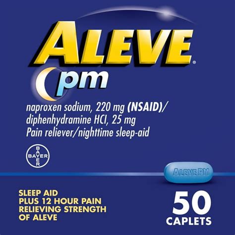 Aleve Pm Sleep Aid Plus 12 Hr Pain Relieving Strength Of Aleve