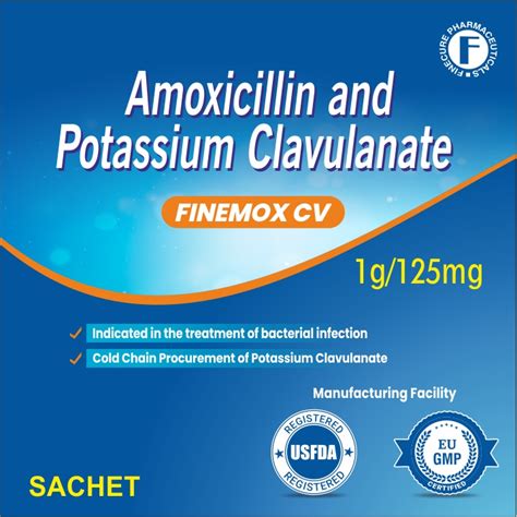 Amoxicillin And Potassium Clavulanate Sachets Finemox Cv Cphi Online