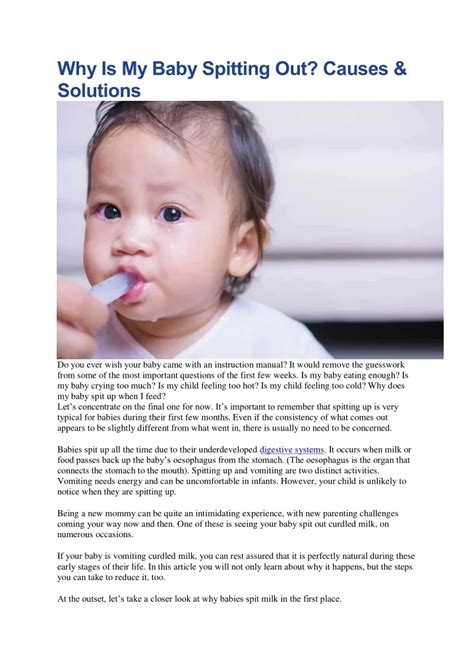Baby Spitting Up: Causes & Solutions