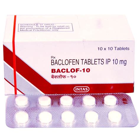 Baclofen Tablets Ip 10 Mg Packaging Size 10X10 At Rs 150 Stripe In Nagpur Baclofen Tablets Ip 10 Mg Packaging Size 10X10 At Rs 150 Stripe In Nagpur