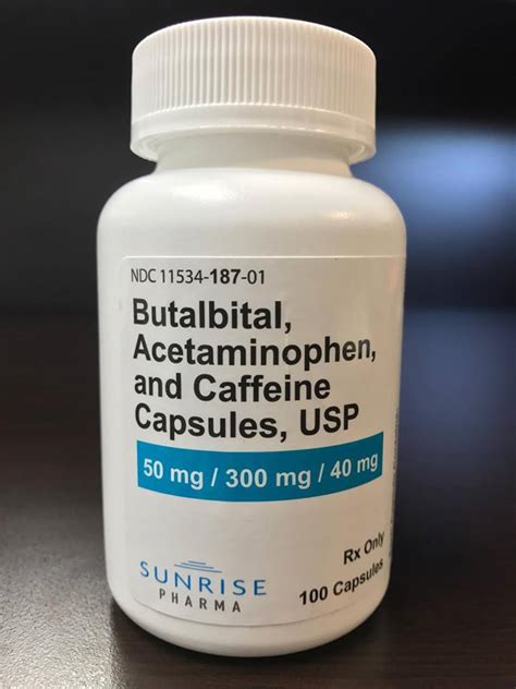 Butalbitalacetaminophencaffeine 50 Mg325 Mg40 Mg