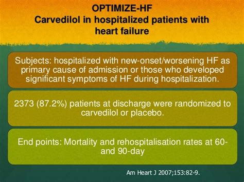 Carvedilol: Relieves Heart Failure Symptoms