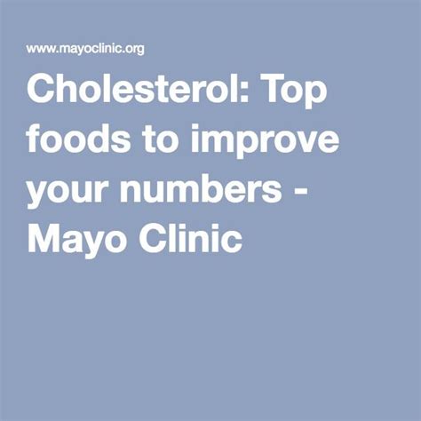 Cholesterol Top Foods To Improve Your Numbers Mayo Clinic Diet To