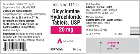 Dicyclomine 20 Mg Tablet