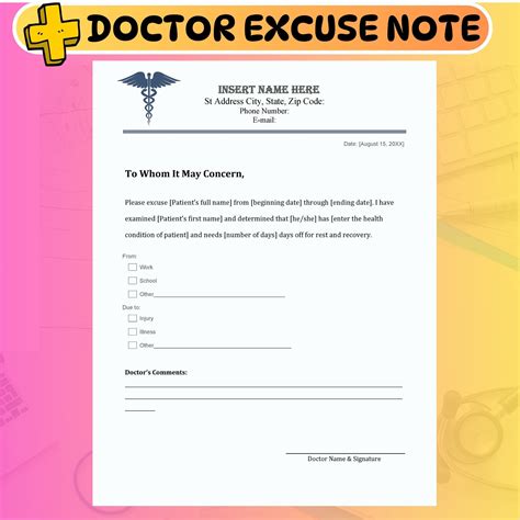 Doctors Excuse Note