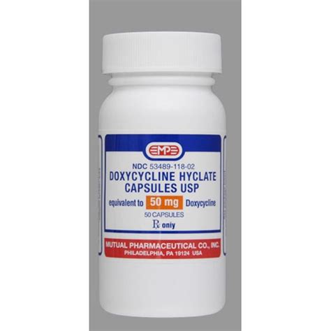 Doxycycline Monohydrate 50Mg 100 Capsules Bottle Mcguff Medical Doxycycline Monohydrate 50Mg 100 Capsules Bottle Mcguff Medical