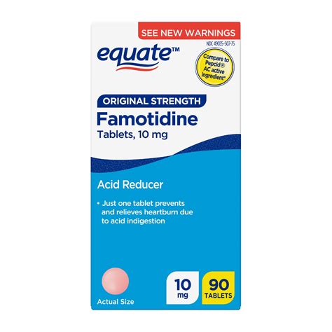 Equate Original Strength Famotidine Tablets 10 Mg Acid Reducer For Equate Original Strength Famotidine Tablets 10 Mg Acid Reducer For