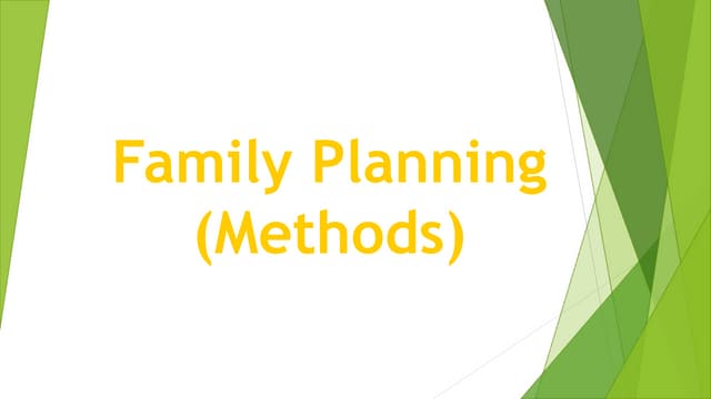 Family Planning Methods Contraceptive Devices And Its Effectiveness