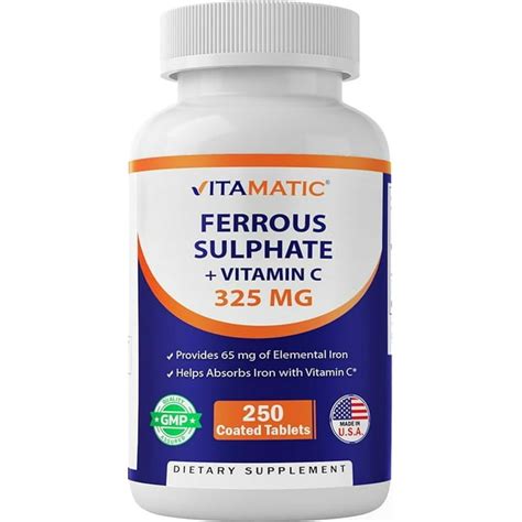 Iron Sulfate 325 Mg: Relieves Iron Deficiency