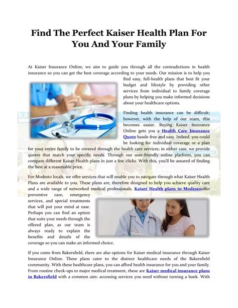Kaiser Health Insurance: Find Your Best Plan