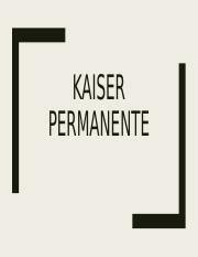 Kaiser Permanente A Comprehensive Healthcare Partner Course Hero