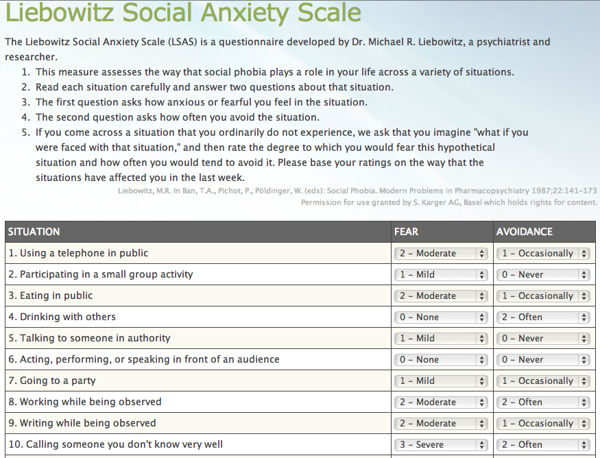 Measuring Social Anxiety Social Anxiety Tests Scales Inventories Measuring Social Anxiety Social Anxiety Tests Scales Inventories