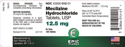 Meclizine Side Effects