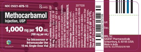 Methocarbamol Injection Usp For Intravenous Or Intramuscular Use Methocarbamol Injection Usp For Intravenous Or Intramuscular Use