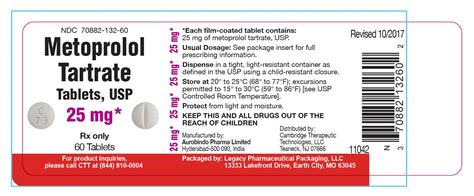 Metoprolol Tartrate 25 Mg