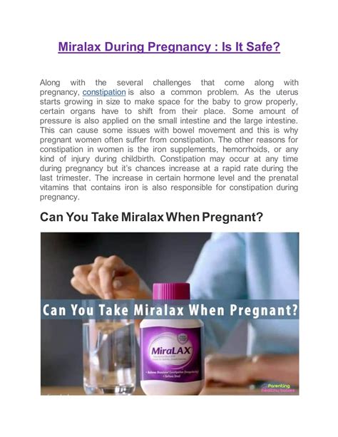 Miralax With Pregnancy