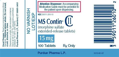 Ms Contin Drug