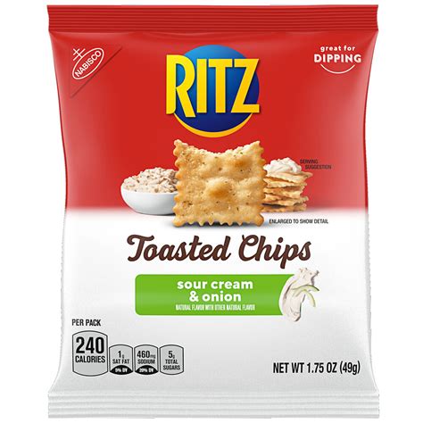 Nabisco Ritz Toasted Sour Cream Onion Chip Snack 60 Case Nabisco Ritz Toasted Sour Cream Onion Chip Snack 60 Case