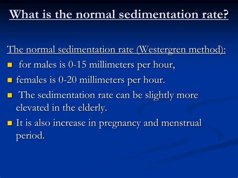 Normal Sedimentation Rate