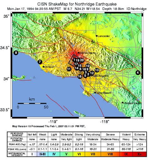 Northridge California Earthquake Map Drusie Kimberlyn Northridge California Earthquake Map Drusie Kimberlyn
