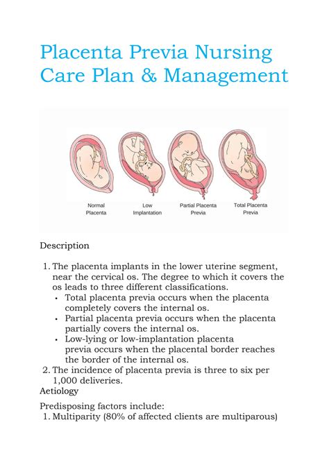 Placenta Previa Nursing Care Plan And Management Placenta Previa Nursing Care Plan And Management
