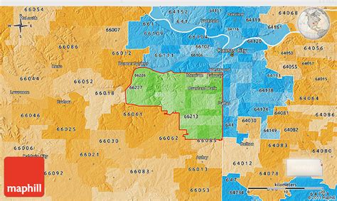 Political Shades 3D Map Of Zip Codes Starting With 662 Political Shades 3D Map Of Zip Codes Starting With 662