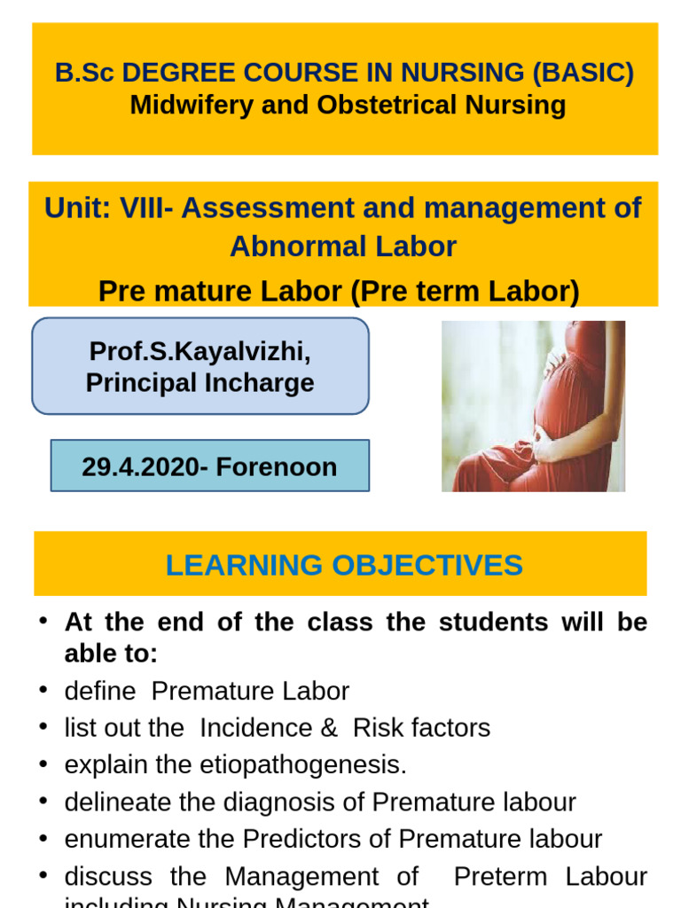 Premature Labor Guide: Identify And Respond