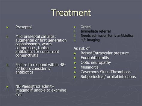 Preseptal Cellulitis Treatment