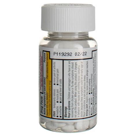 Quality Choice Aspirin Pain Relief 325 Mg 100 Ct 1 Fred Meyer Quality Choice Aspirin Pain Relief 325 Mg 100 Ct 1 Fred Meyer