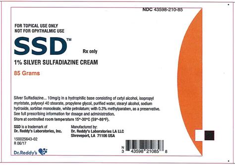 Ssd Cream Package Insert Prescribing Information Ssd Cream Package Insert Prescribing Information