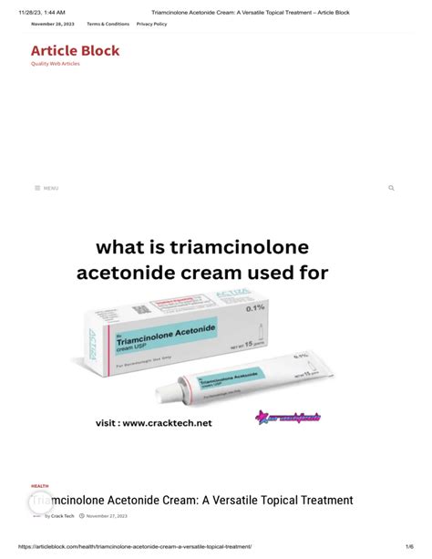 Triamcinolone Cream Uses: Relief Guide