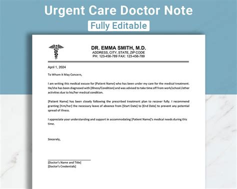Urgent Care Doctor's Note: Get Back To Work Fast