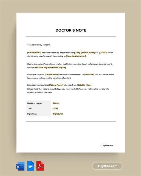 Urgent Care Doctor's Note: Quick Return To Daily Activities
