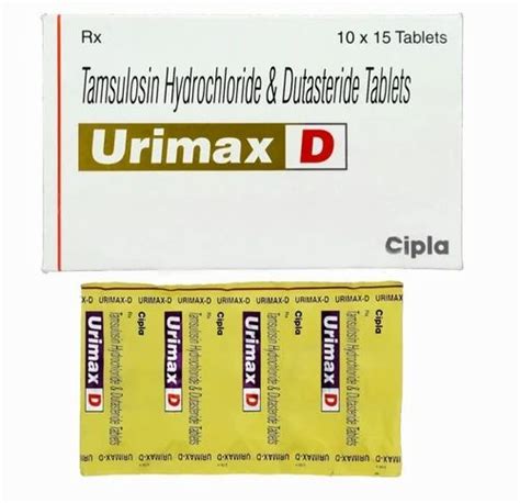 Urimax D Tamsulosin 0 4Mg Dutasteride 0 5Mg Cipla Ltd Prostate