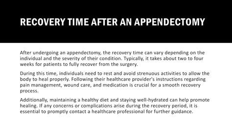 When Can I Recover Fully After Appendectomy?