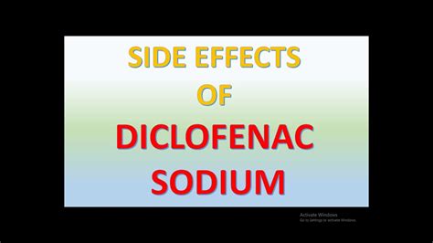 When Do Diclofenac Sodium Side Effects Occur? Warning Signs