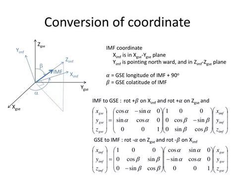 Methods for Coordinate Conversion
