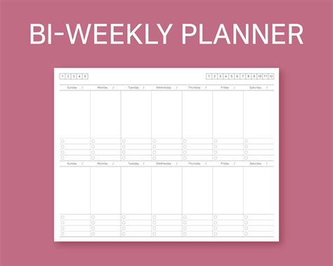 Biweekly Schedule Example