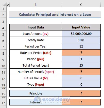 Interest and Principal Calculation