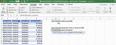 Countif examples