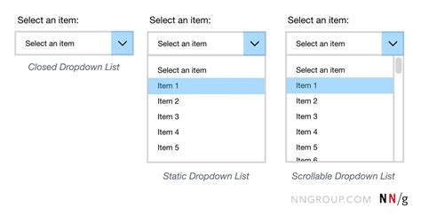Example of an Advanced Drop-Down List