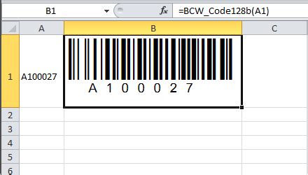 Tutorial on Excel Barcode Font 128