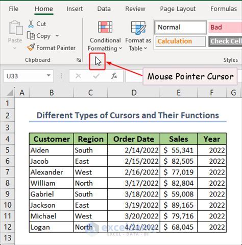 Excel Cursor